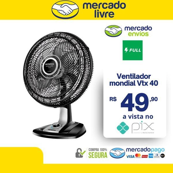 Ventilador De Mesa Mondial 40cm - BIVOLT - Image 1