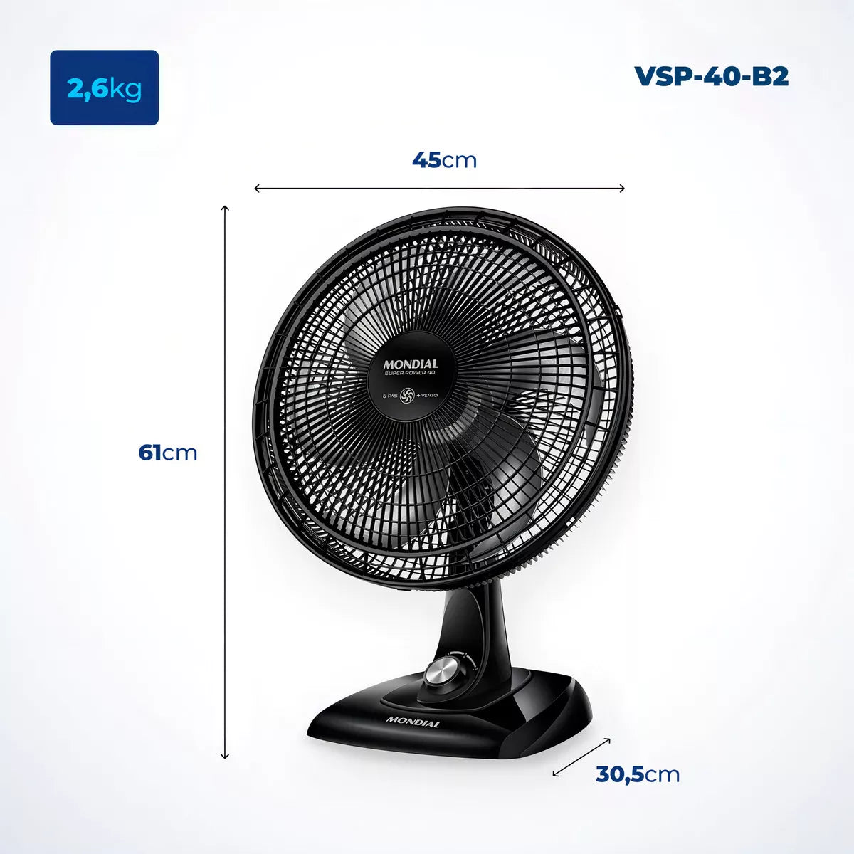 Ventilador De Mesa Mondial 40cm - BIVOLT - Image 6